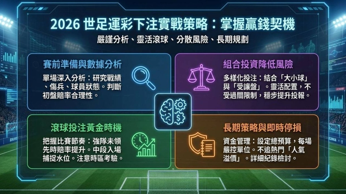 2026世足運彩下注全攻略｜台灣運彩玩法投注教學完整指南